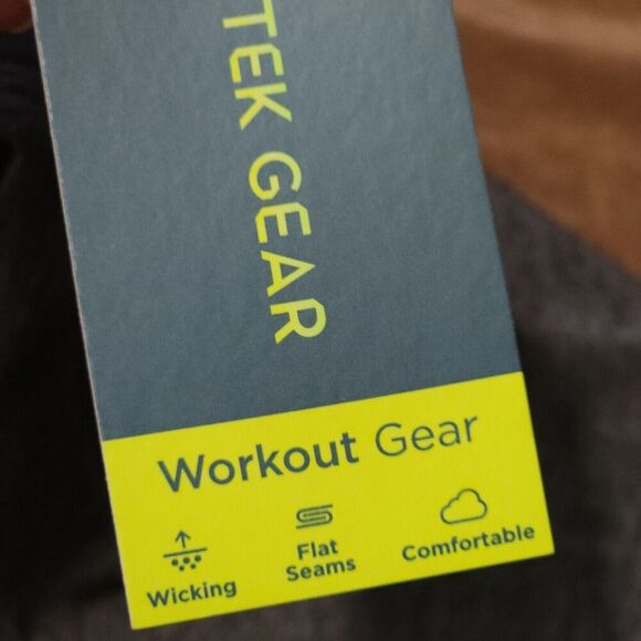 Tek Gear Activewear Top women Size XXL Color Charcoal Reflective Top Logo B2 - Picture 7 of 10